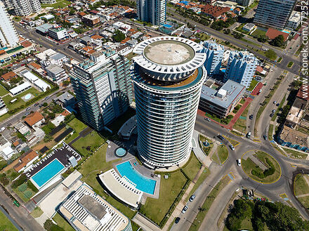 Aerial view of towers and their pools - Punta del Este and its near resorts - URUGUAY. Photo #77252