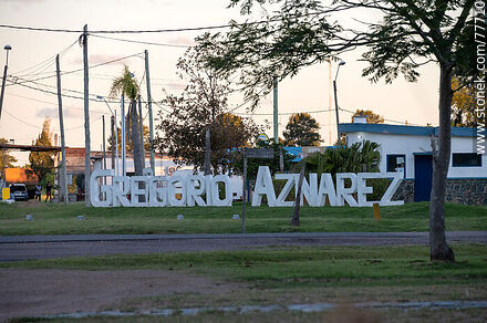 Cartel de Gregorio Aznarez - Departamento de Maldonado - URUGUAY. Foto No. 77710