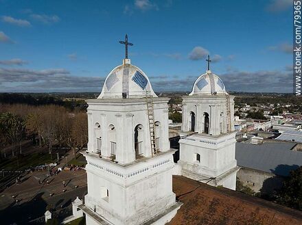Vista aérea de las torres de la iglesia San Carlos de Borromeo - Department of Maldonado - URUGUAY. Photo #79365
