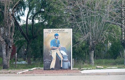 Mural of the milker - Department of Florida - URUGUAY. Photo #82386