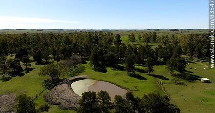 Aerial view of the Tálice ecopark - Flores - URUGUAY. Photo #83547