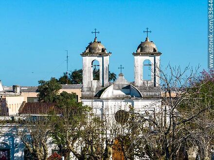 Vista aérea de la parroquia San Eugenio del Cuareim - Departamento de Artigas - URUGUAY. Foto No. 83644