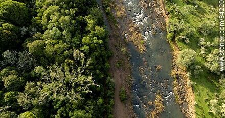Aerial view of Laureles creek in El Lunarejo valley. - Department of Rivera - URUGUAY. Photo #84220