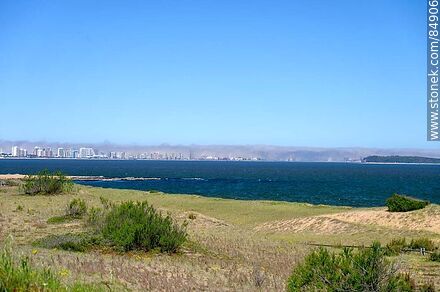 Punta del Este and a coastal haze over Brava Beach - Punta del Este and its near resorts - URUGUAY. Photo #84906