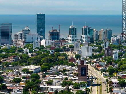 Aerial view of the towers in the Buceo neighborhood (2024) - Department of Montevideo - URUGUAY. Photo #85333