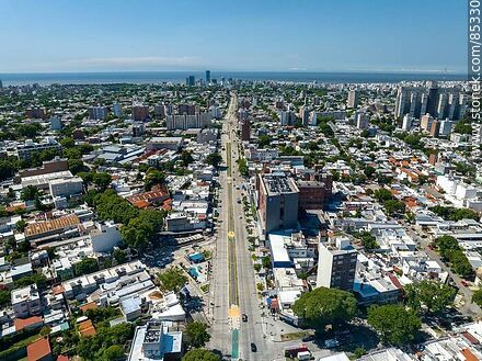 Aerial view of Luis Alberto de Herrera Ave. to the south - Department of Montevideo - URUGUAY. Photo #85330