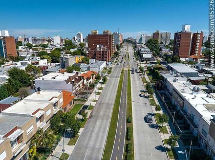 Aerial view of Luis Alberto de Herrera Avenue to the north - Department of Montevideo - URUGUAY. Photo #85326