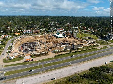 Aerial view of the construction site where the San Rafael hotel was located (Dec 2023) - Punta del Este and its near resorts - URUGUAY. Photo #85324