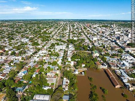 Aerial view of the city of Salto - Department of Salto - URUGUAY. Photo #86030