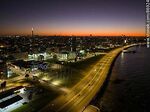 Vista aérea de la rambla República Argentina al amanecer - Foto #86924