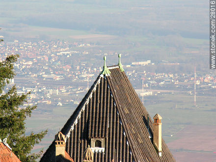 View from Haut-Koenigsbourg castle,Orshwiller. city - Region of Alsace - FRANCE. Photo #28016