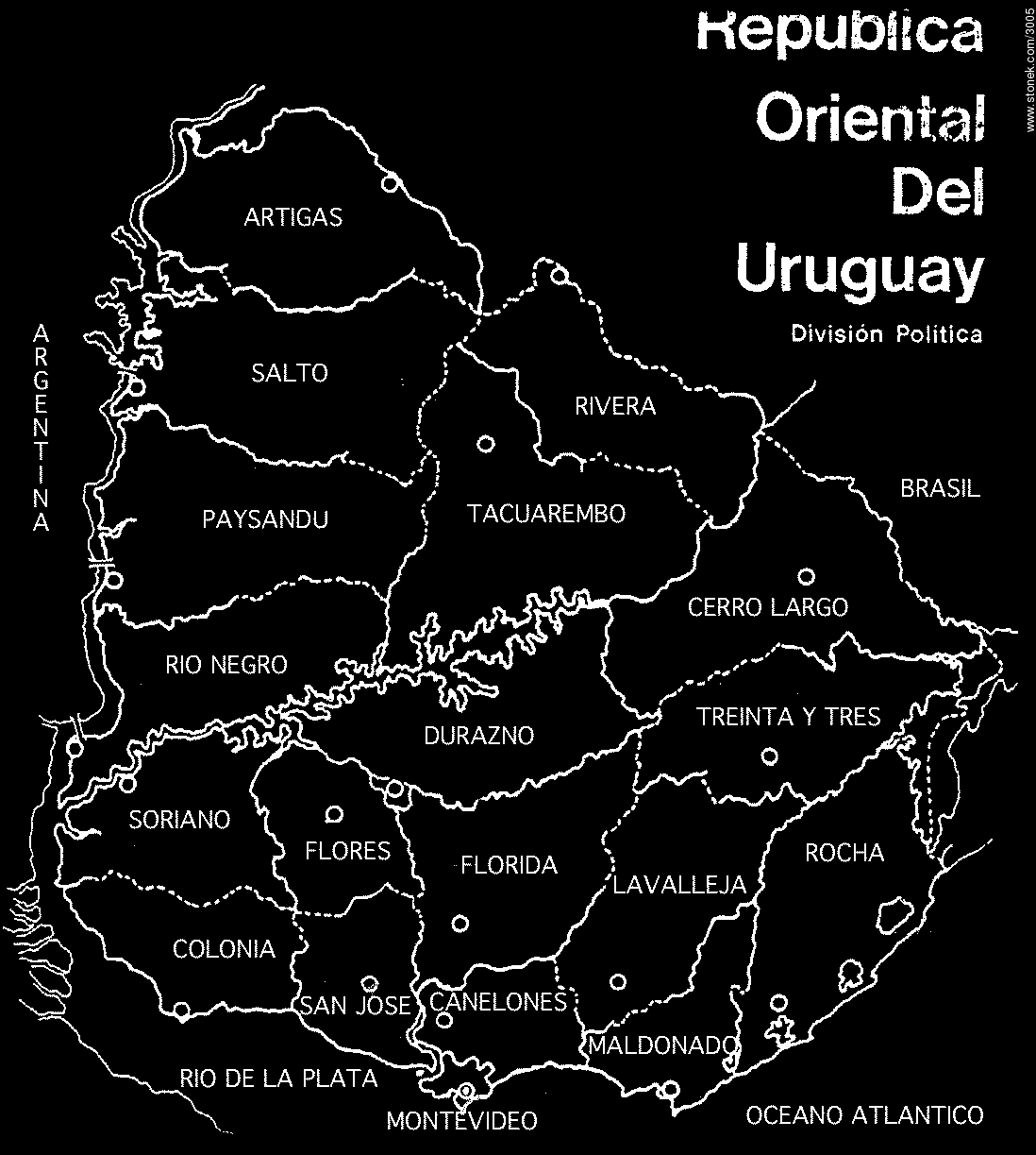 Mapa Político -  - URUGUAY. Foto No. 3005